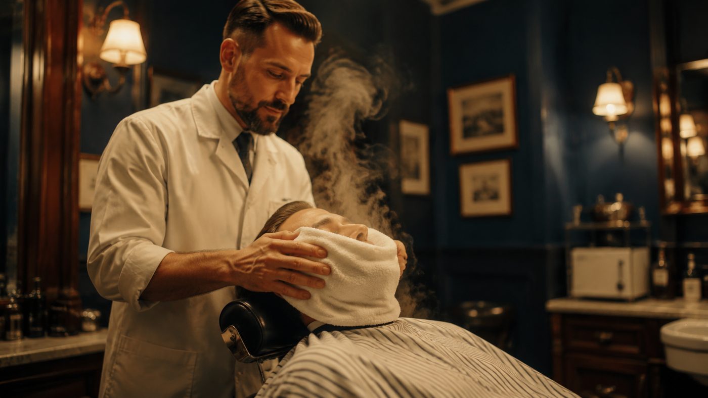 Hot towel shave at Barbershop in Cape Coral, FL